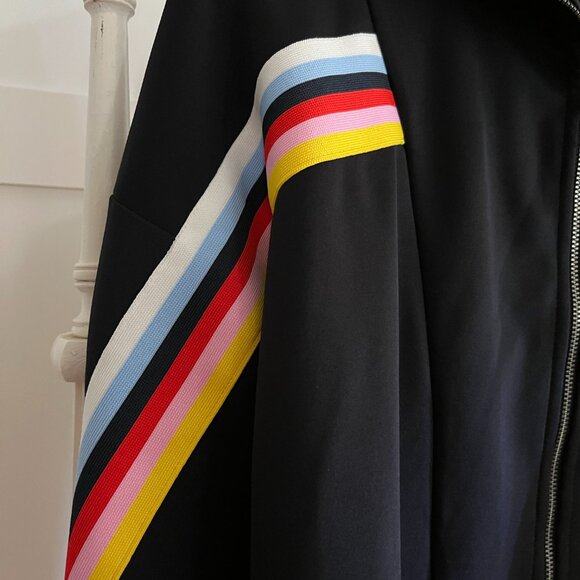 BNWT Express One Eleven Cropped Track Jacket Zip-Front Rainbow (S) - Picture 4 of 7